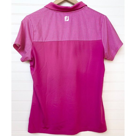 Footjoy Pink Fox Logo Golf Short Sleeve Polo Shirt | Size Medium - Picture 3 of 7
